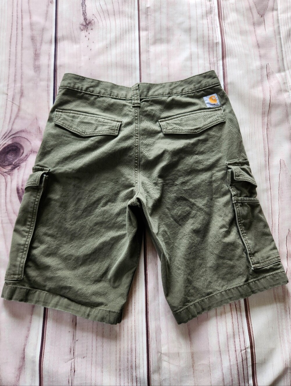 Carhartt Relaxed Fit "Rigby Canvas Cargo Short" Green | Men's Size 30 - Picture 6 of 10